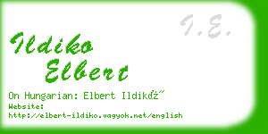 ildiko elbert business card